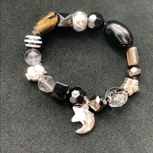 Beaded chic charm Bracelet Midnight